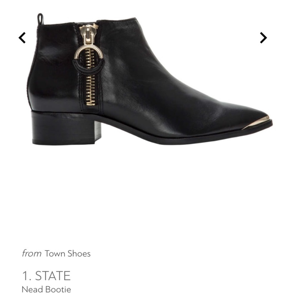 1.State nead black booties size 8